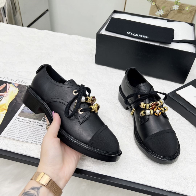 Ch*el leather shoes